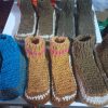 Pantuflas de lana chilota y suela de cuero
