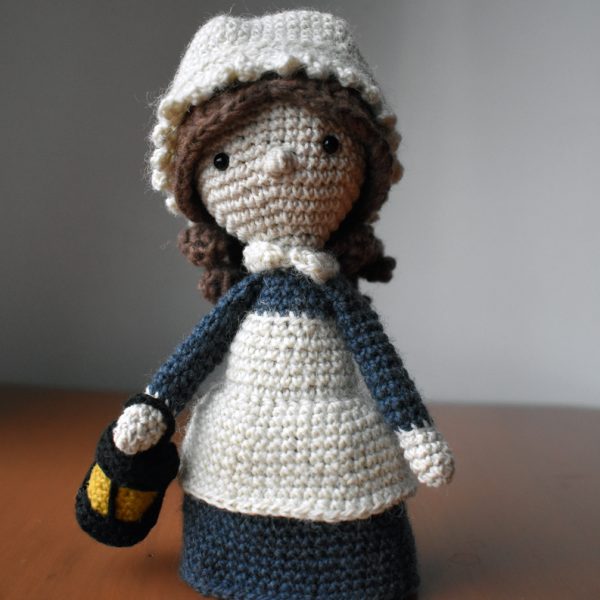 Florencia Nightingale , muñeca de lana hecha a mano